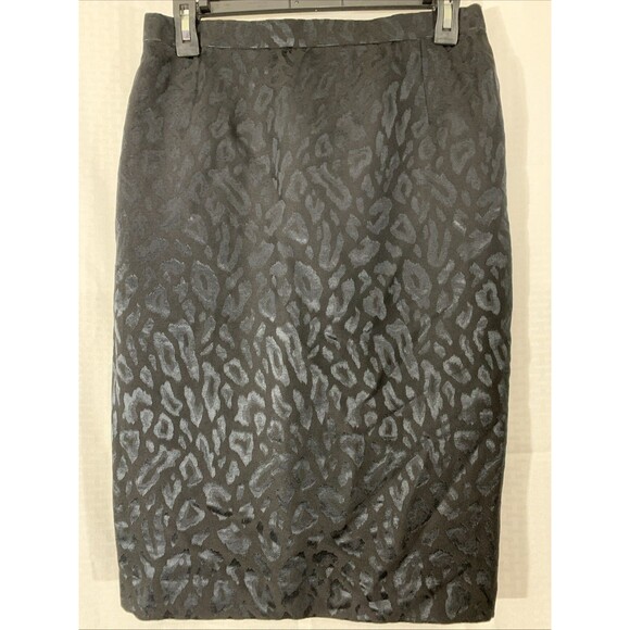 Escada Margaretha Ley Black Pencil Skirt Womens 40 US 8 10 Wool Silk Blend - Picture 1 of 5